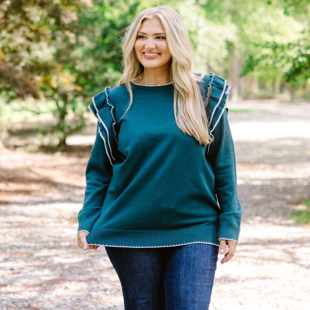 Always Timeless Sweater, Teal
