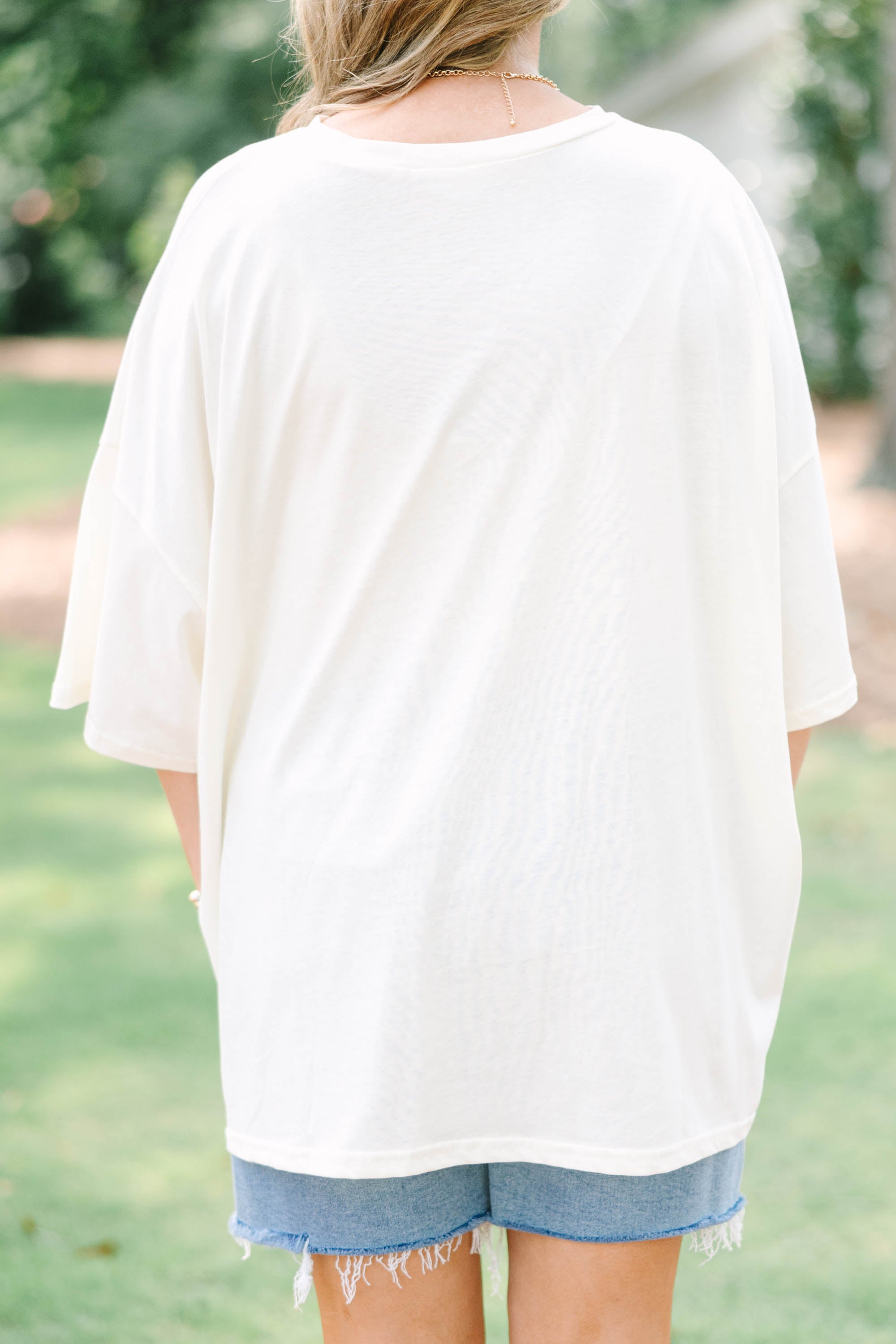 Always Works Out Boyfriend Tee, Ivory