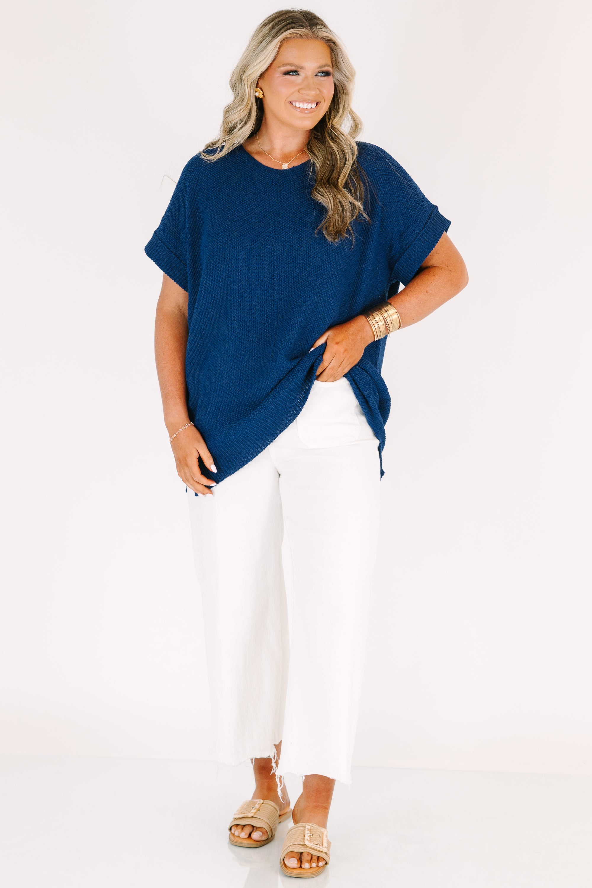 Always Effortless Sweater, Light Navy