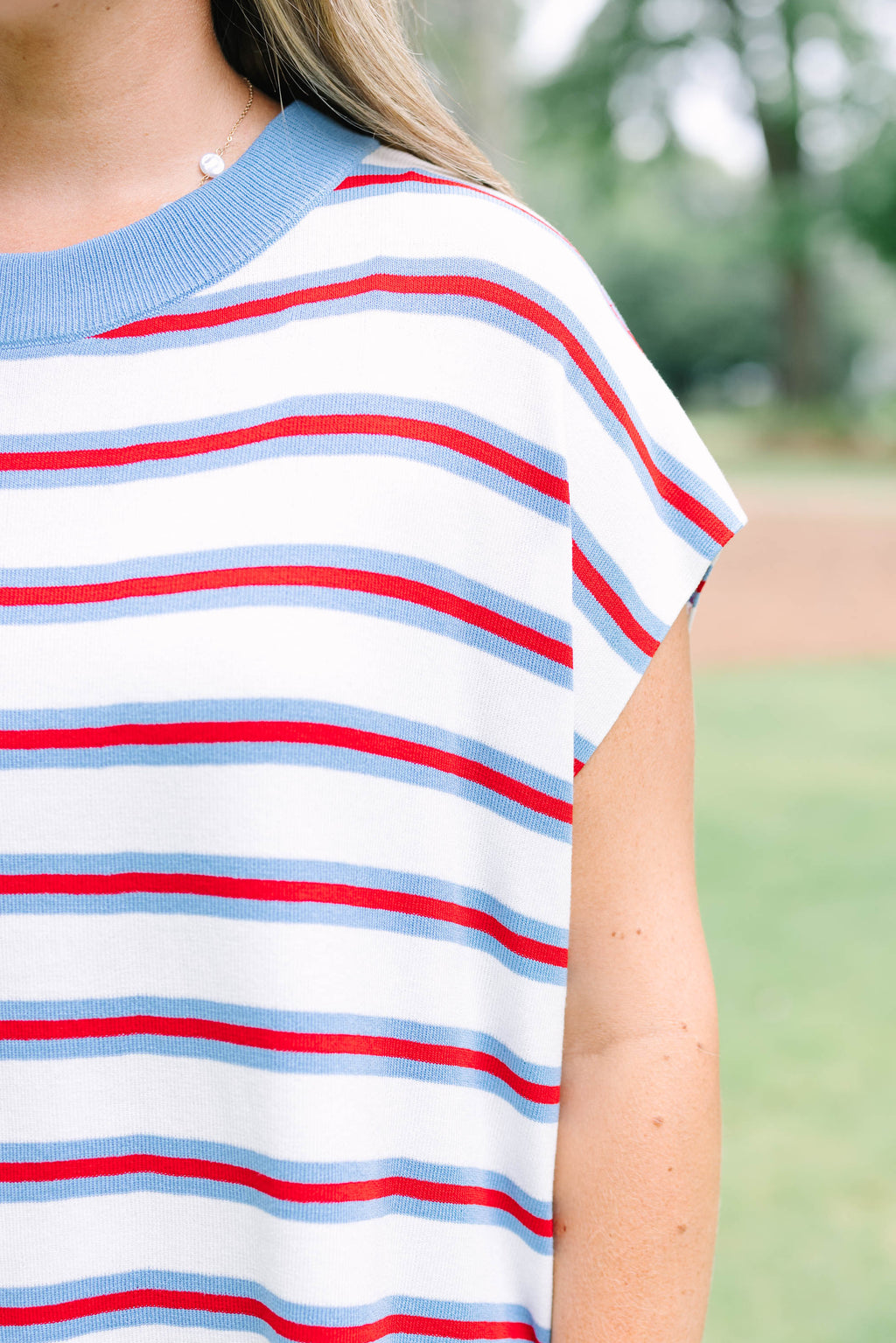 American Stripe Sweater, Cream