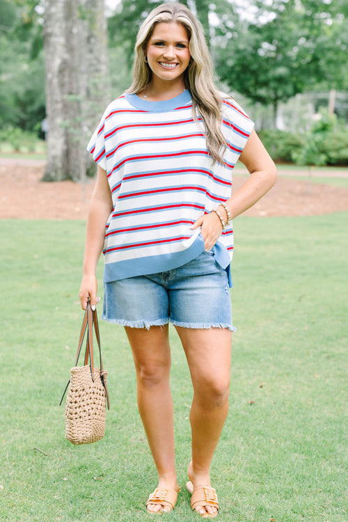 American Stripe Sweater, Cream