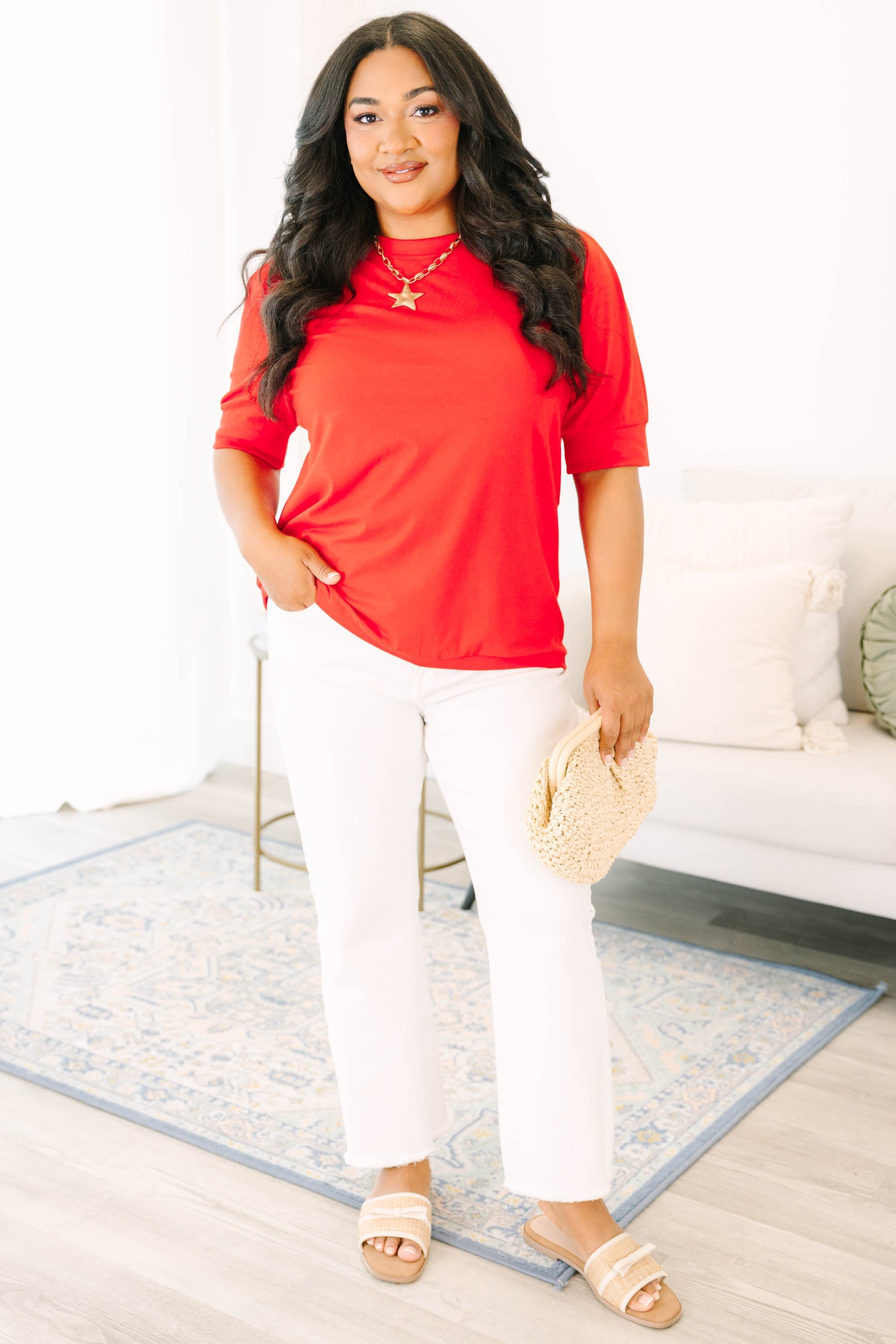 An Easy Love Top, Red
