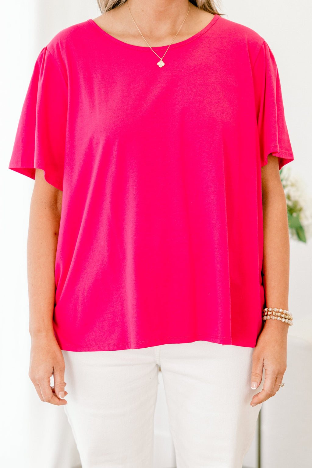 An Open Book Top, Fuchsia