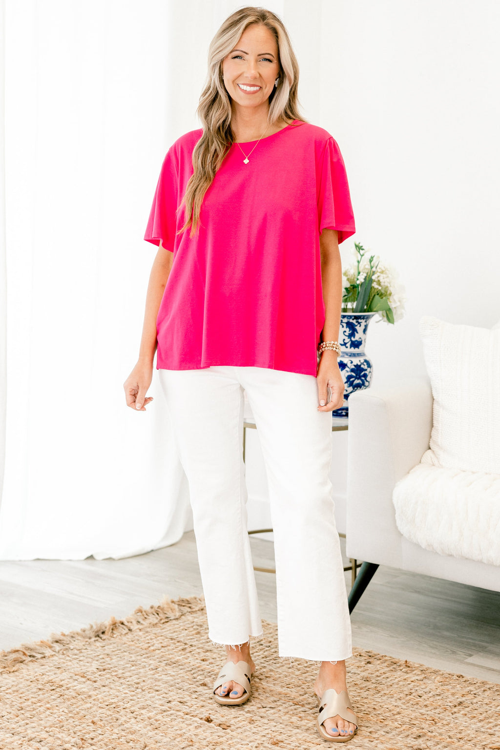 An Open Book Top, Fuchsia