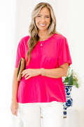 An Open Book Top, Fuchsia
