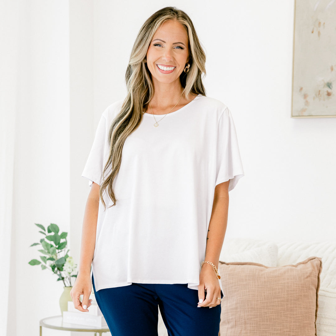 An Open Book Top, Off-White