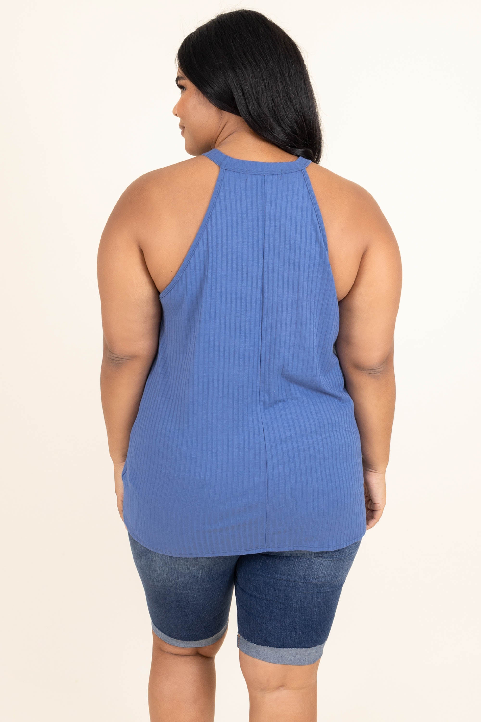 Angels From Above Top, Denim Blue
