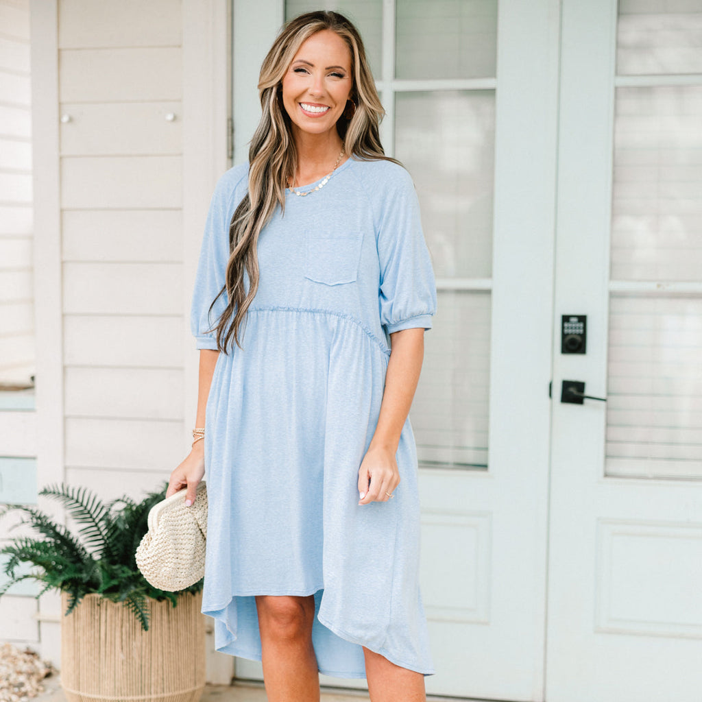 Another Day Dress, Sky Blue