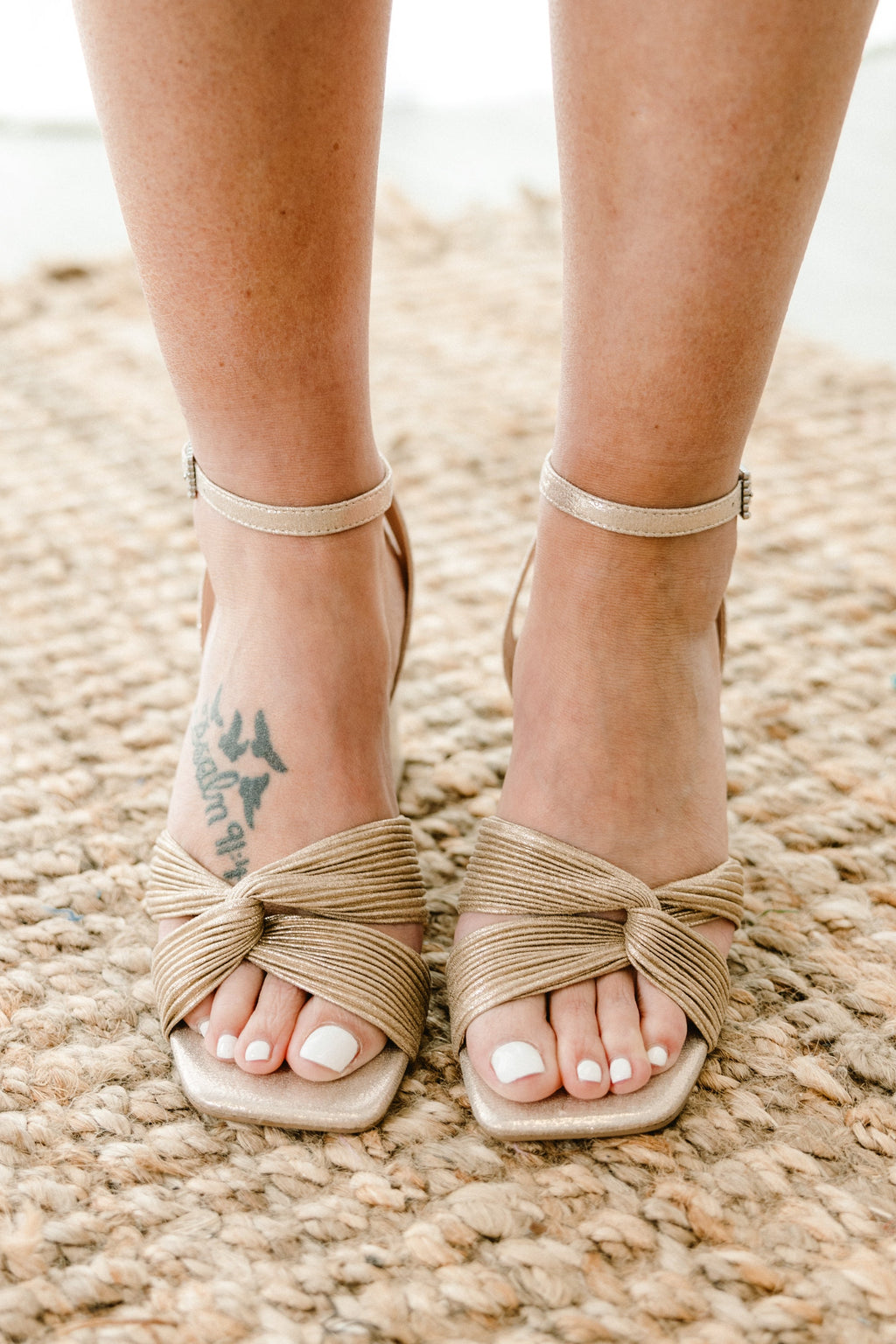 Antique Markets Heels, Gold