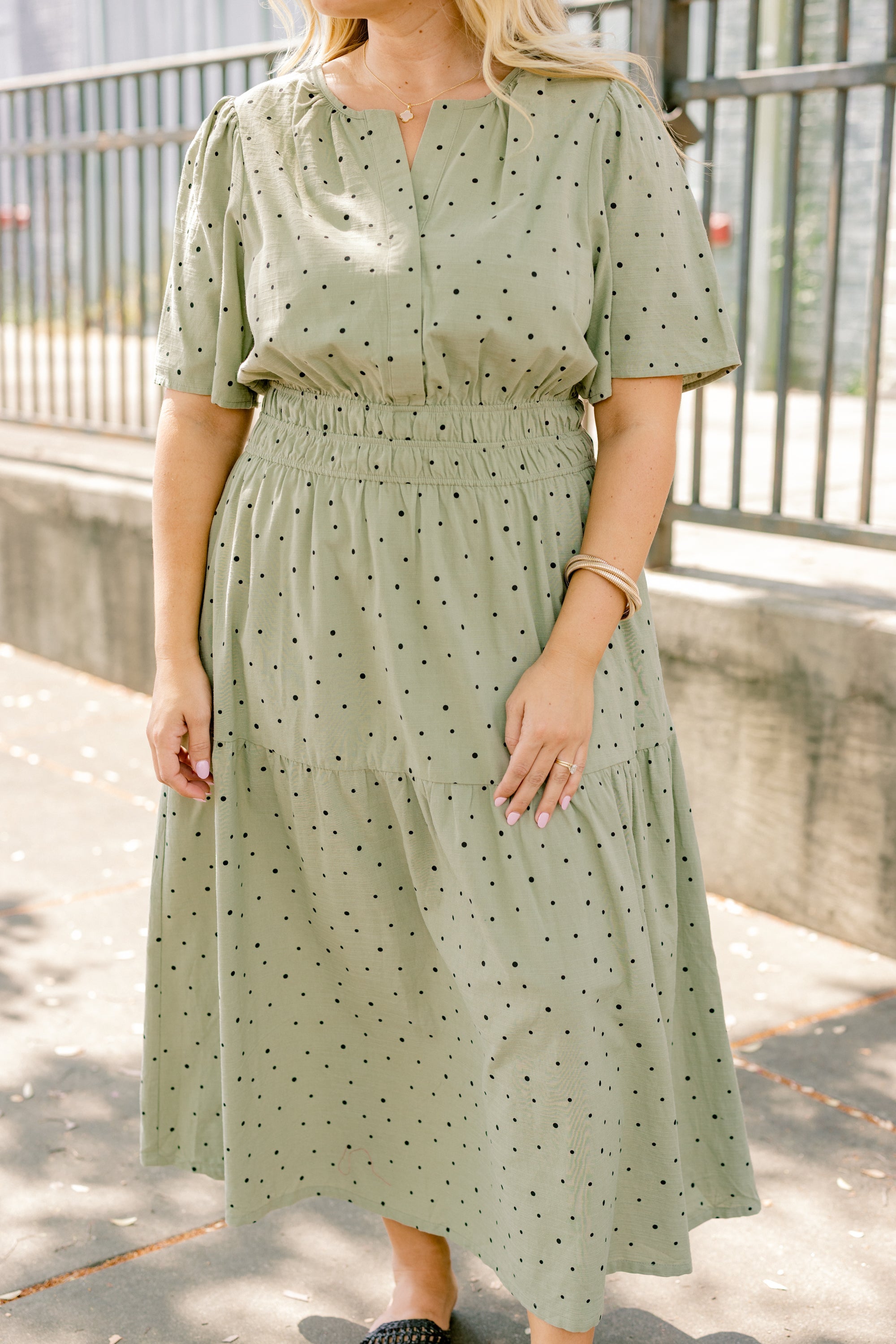 Anyone Can See Dress, Olive
