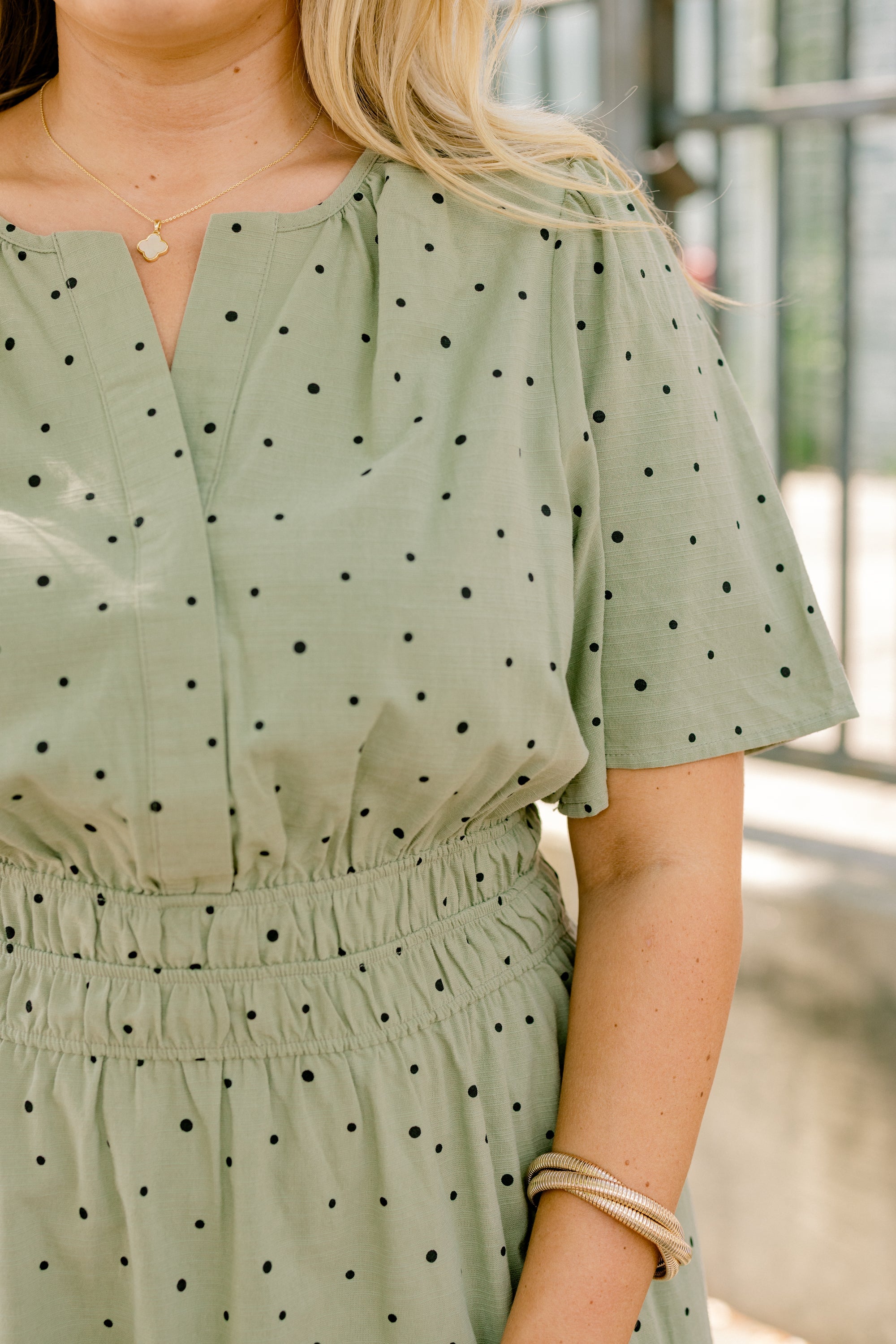 Anyone Can See Dress, Olive