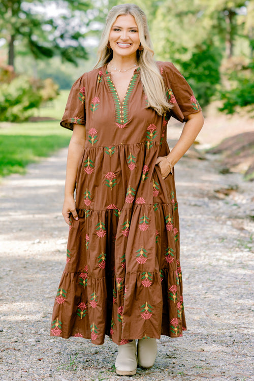 Anything Goes Dress, Brown