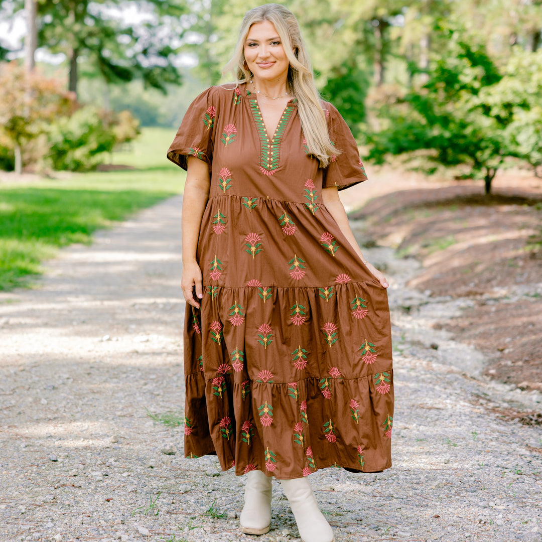 Anything Goes Dress, Brown