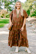 Anything Goes Dress, Brown