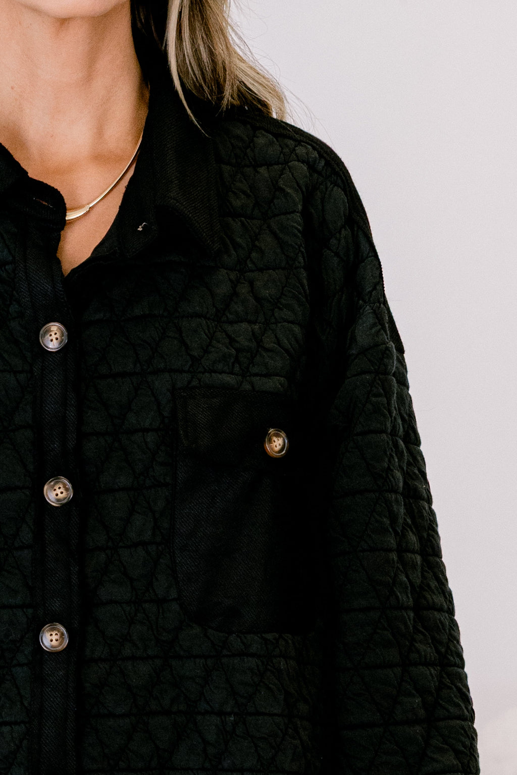 Apple Cider Shacket, Black
