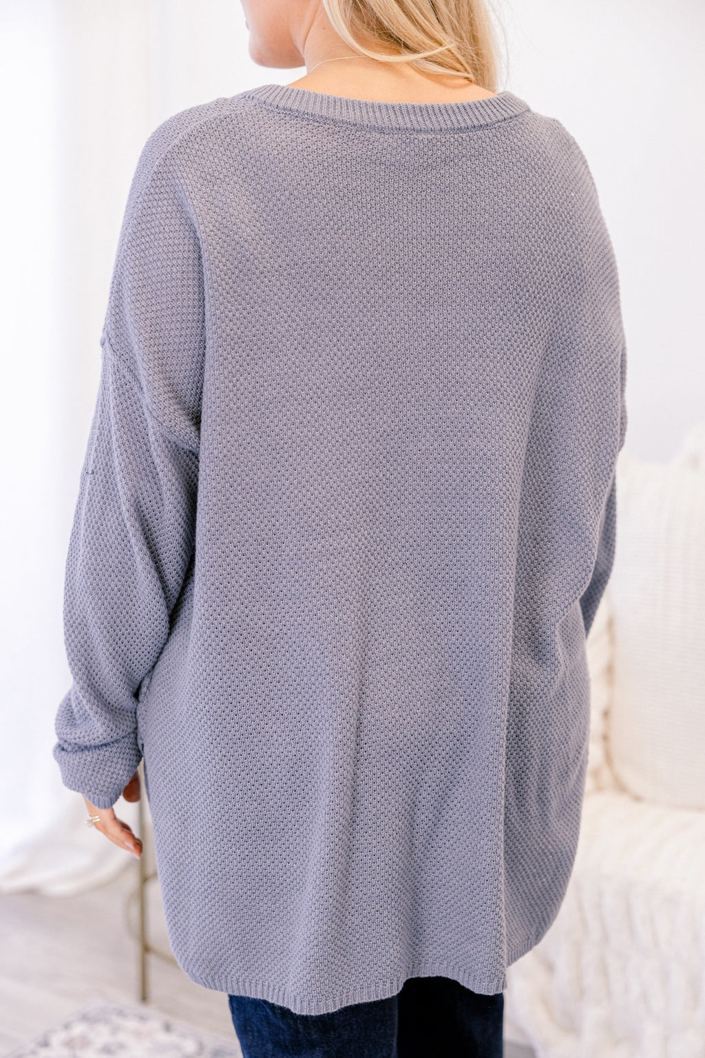 Apple Picking Sweater, Dusty Blue