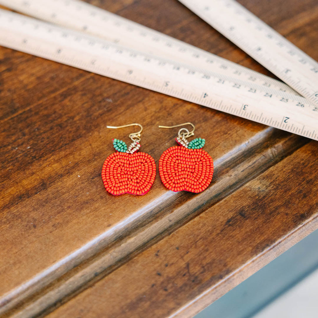 Applelicious Delight Earrings, Red