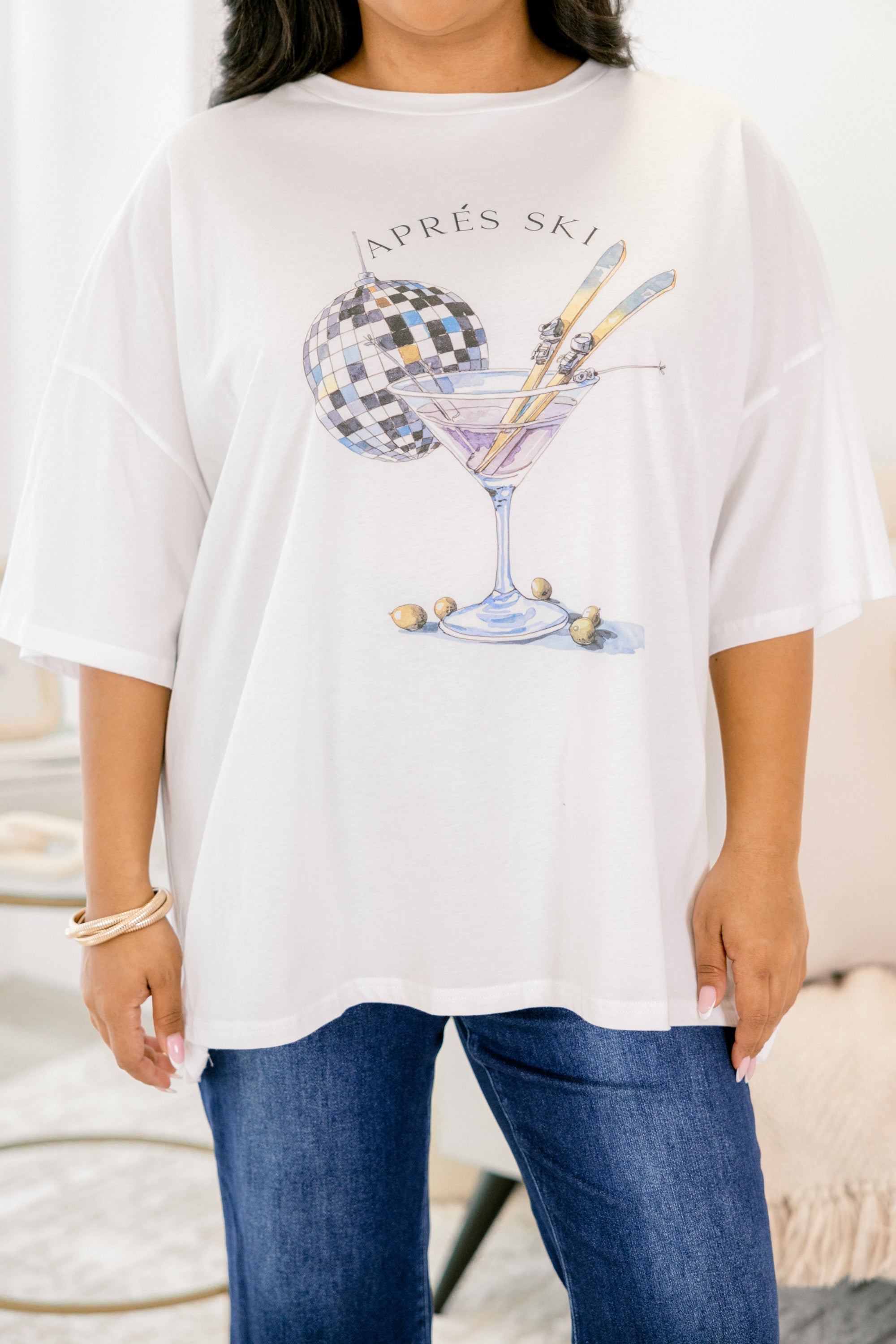 Apres Disco Boyfriend Tee, White