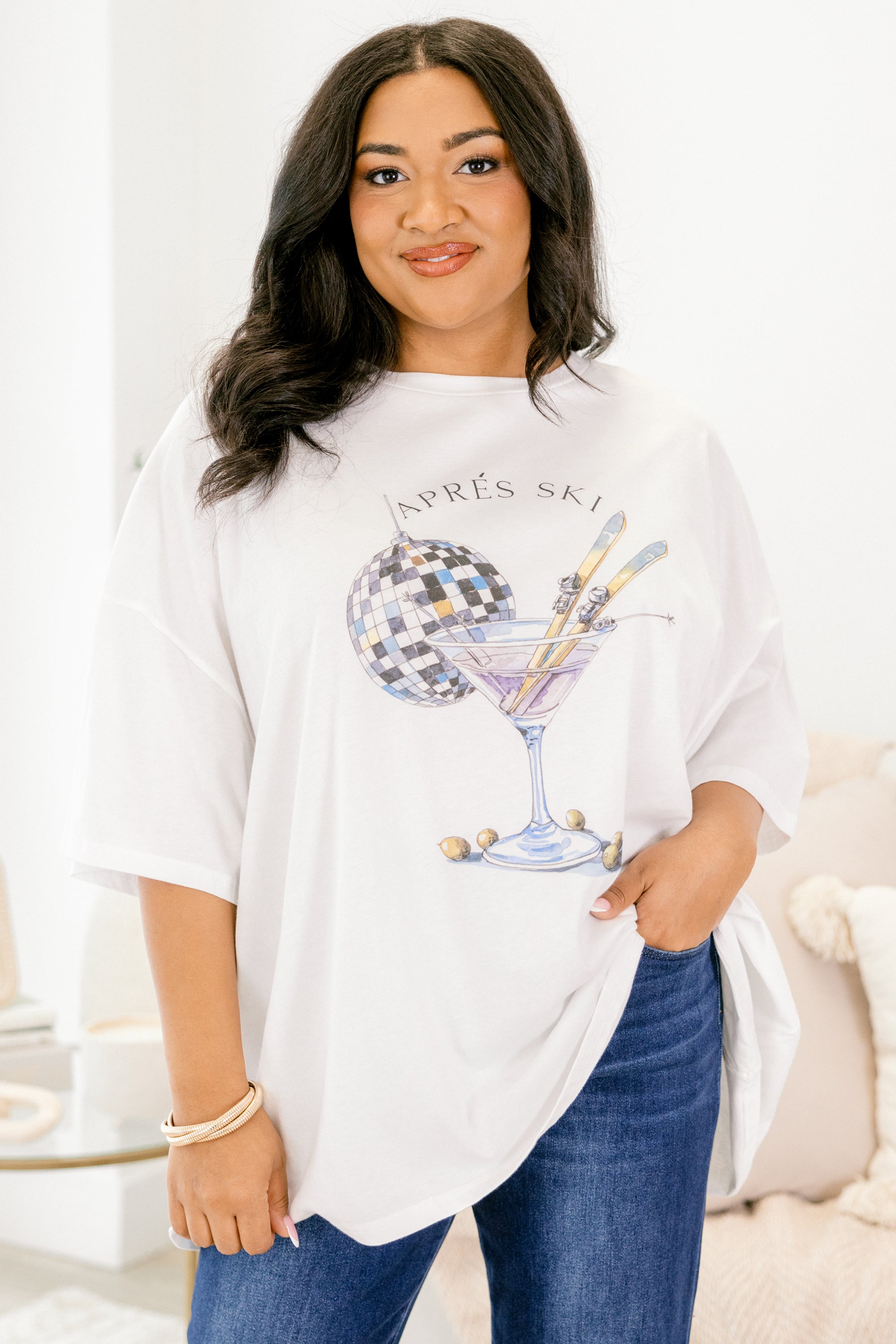 Apres Disco Boyfriend Tee, White
