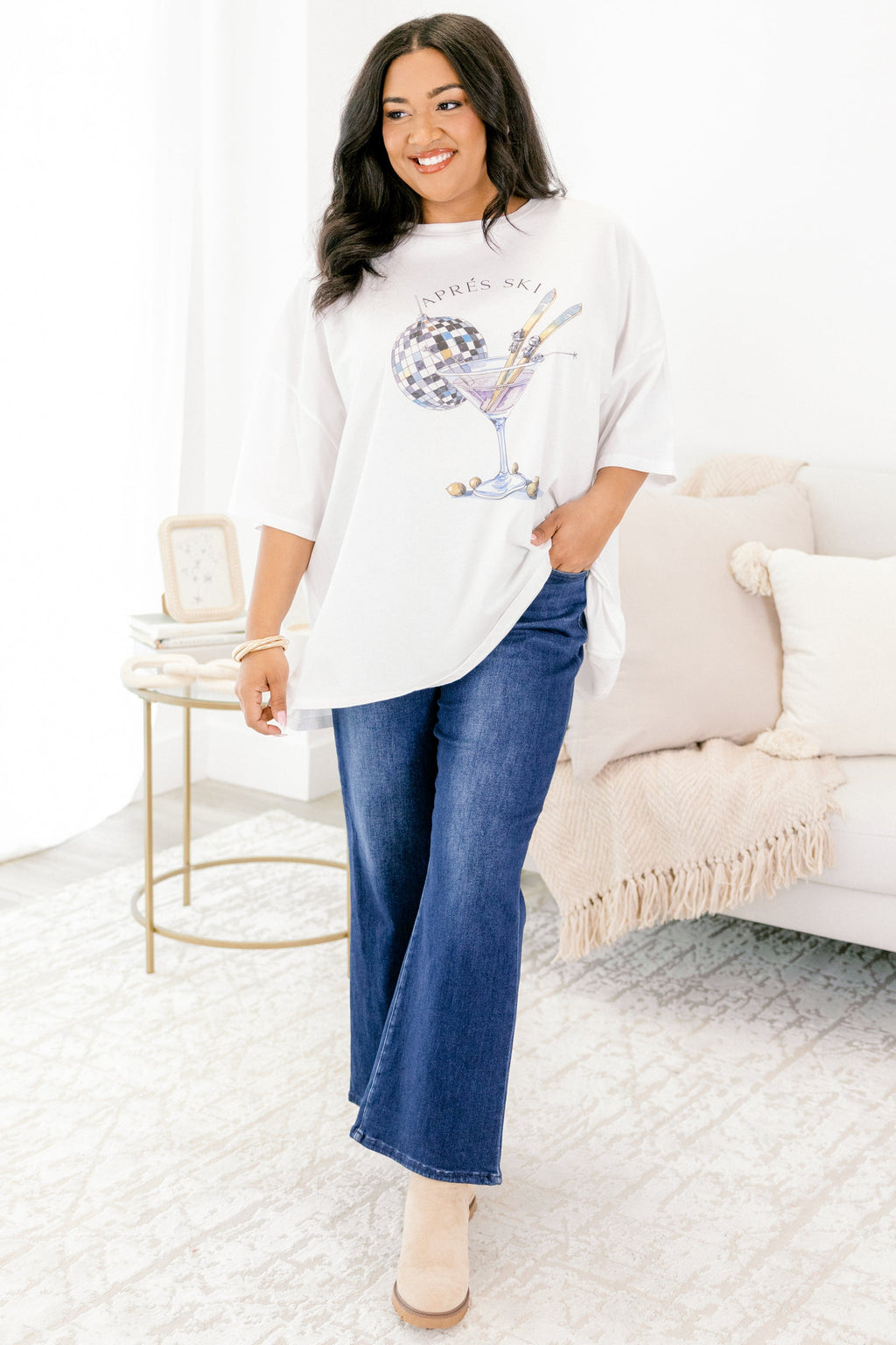 Apres Disco Boyfriend Tee, White