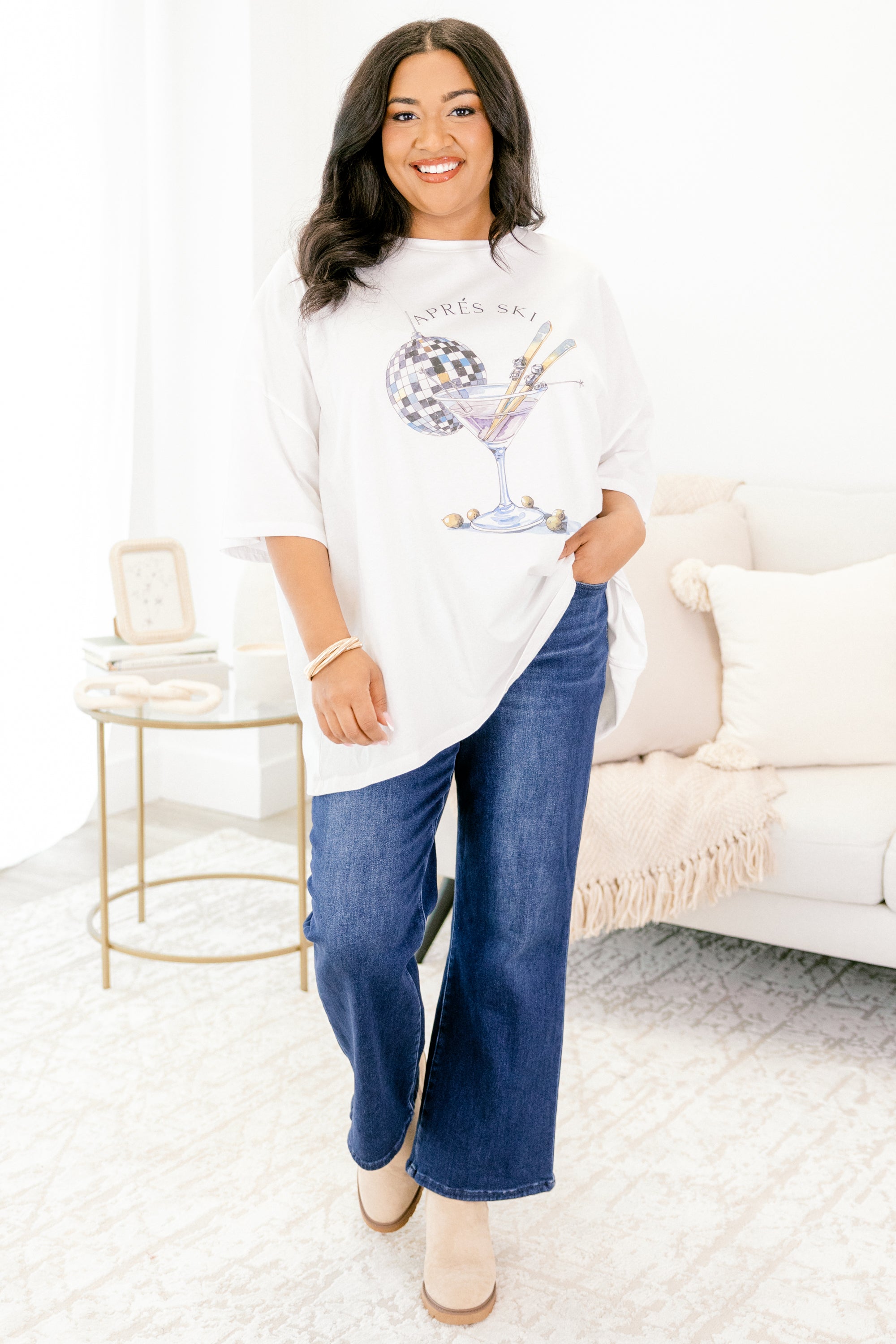 Apres Disco Boyfriend Tee, White