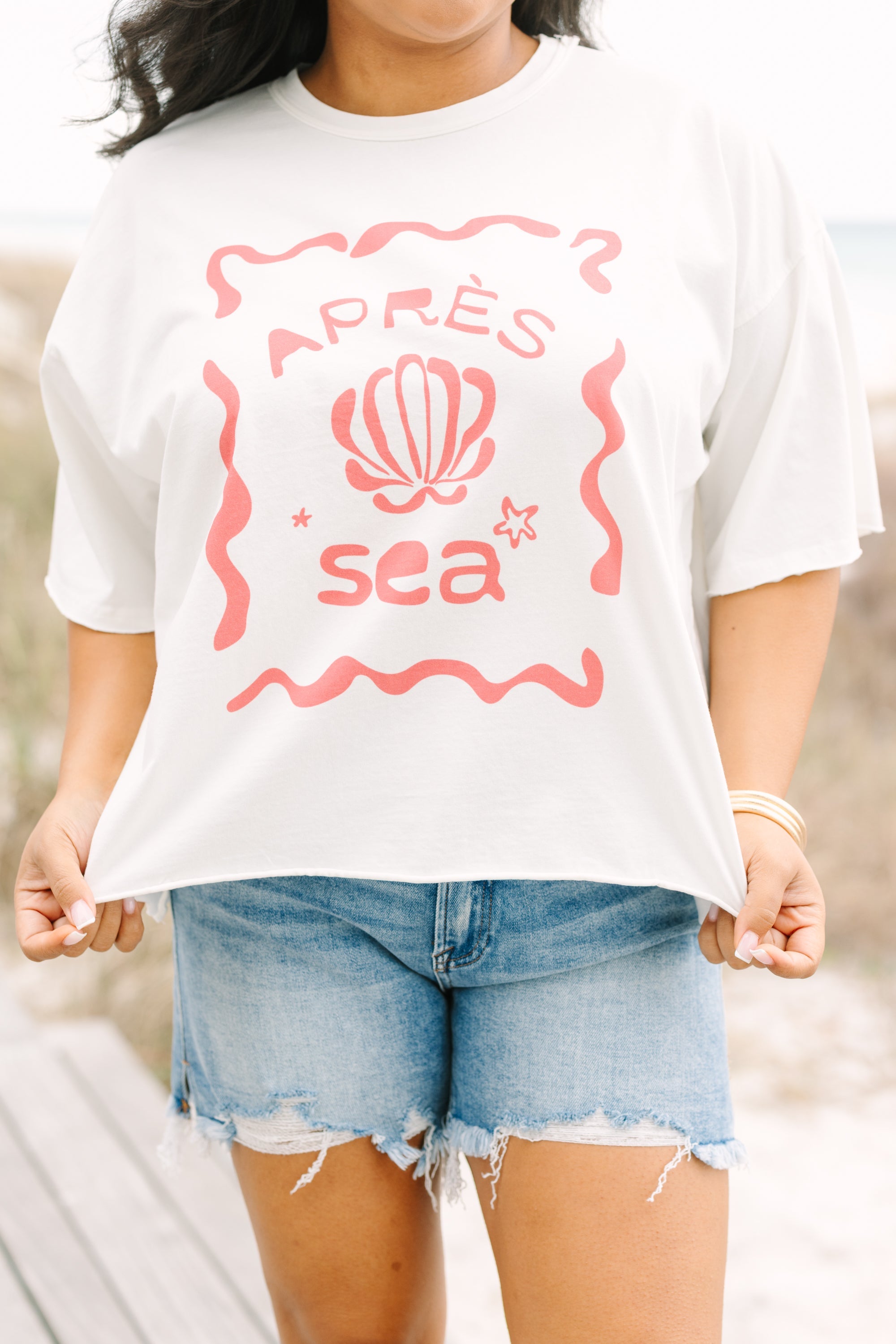 Apres Sea Vintage Wash Tee, White