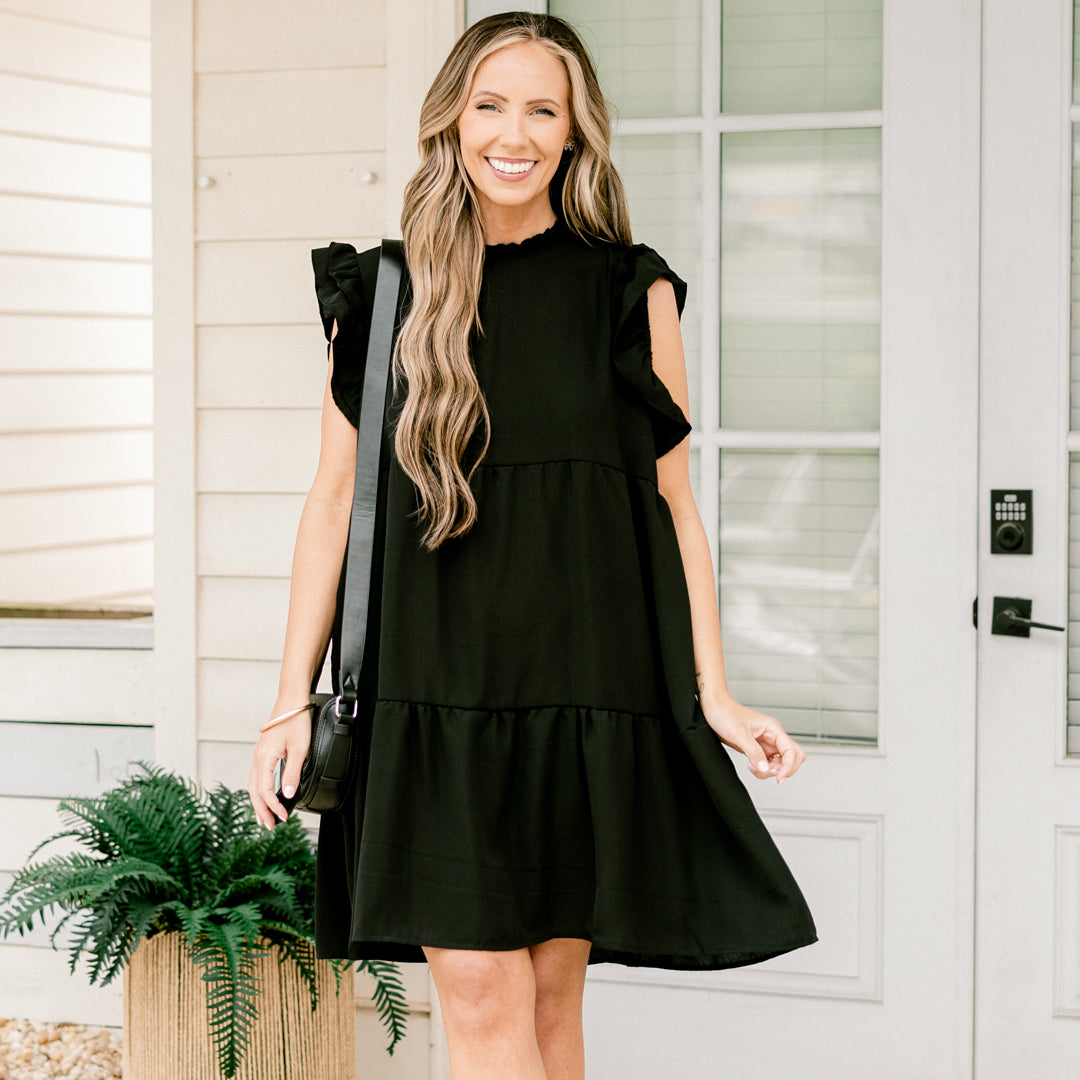 April Showers Dress, Black