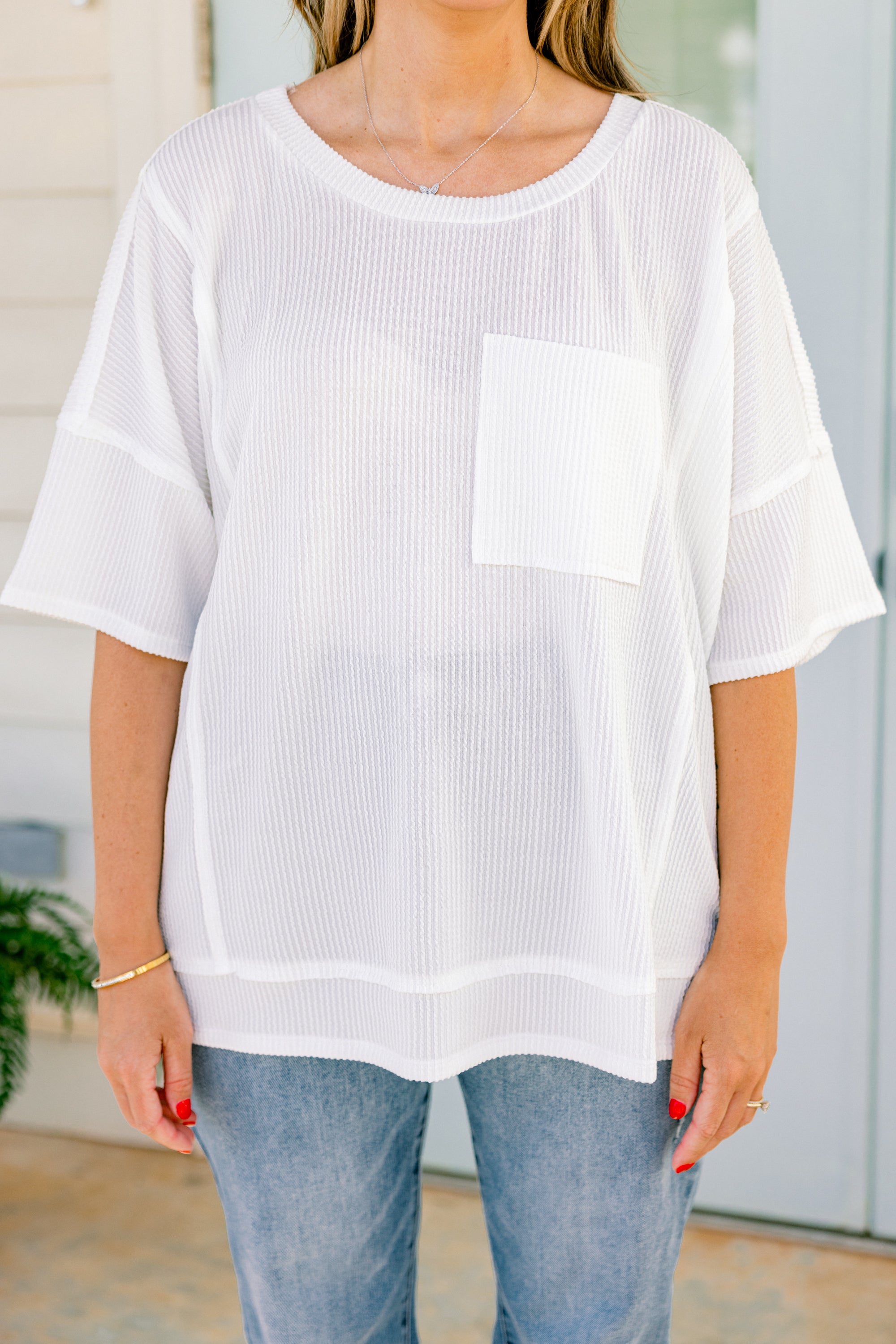 Around Love Top, Ivory