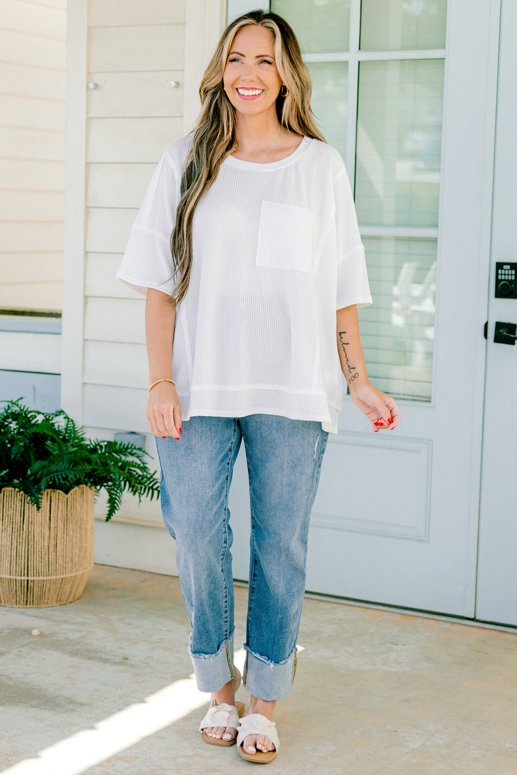 Around Love Top, Ivory