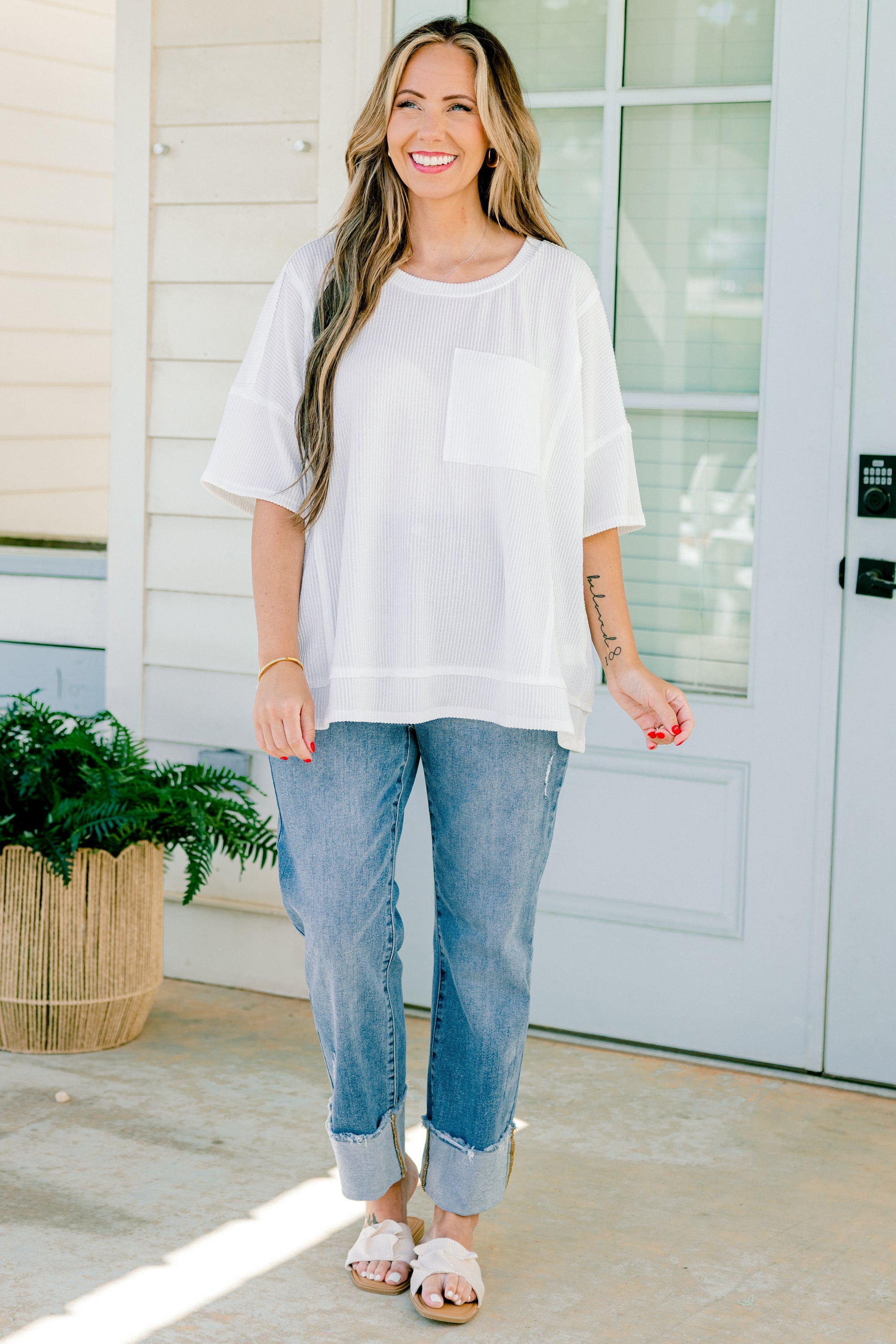 Around Love Top, Ivory