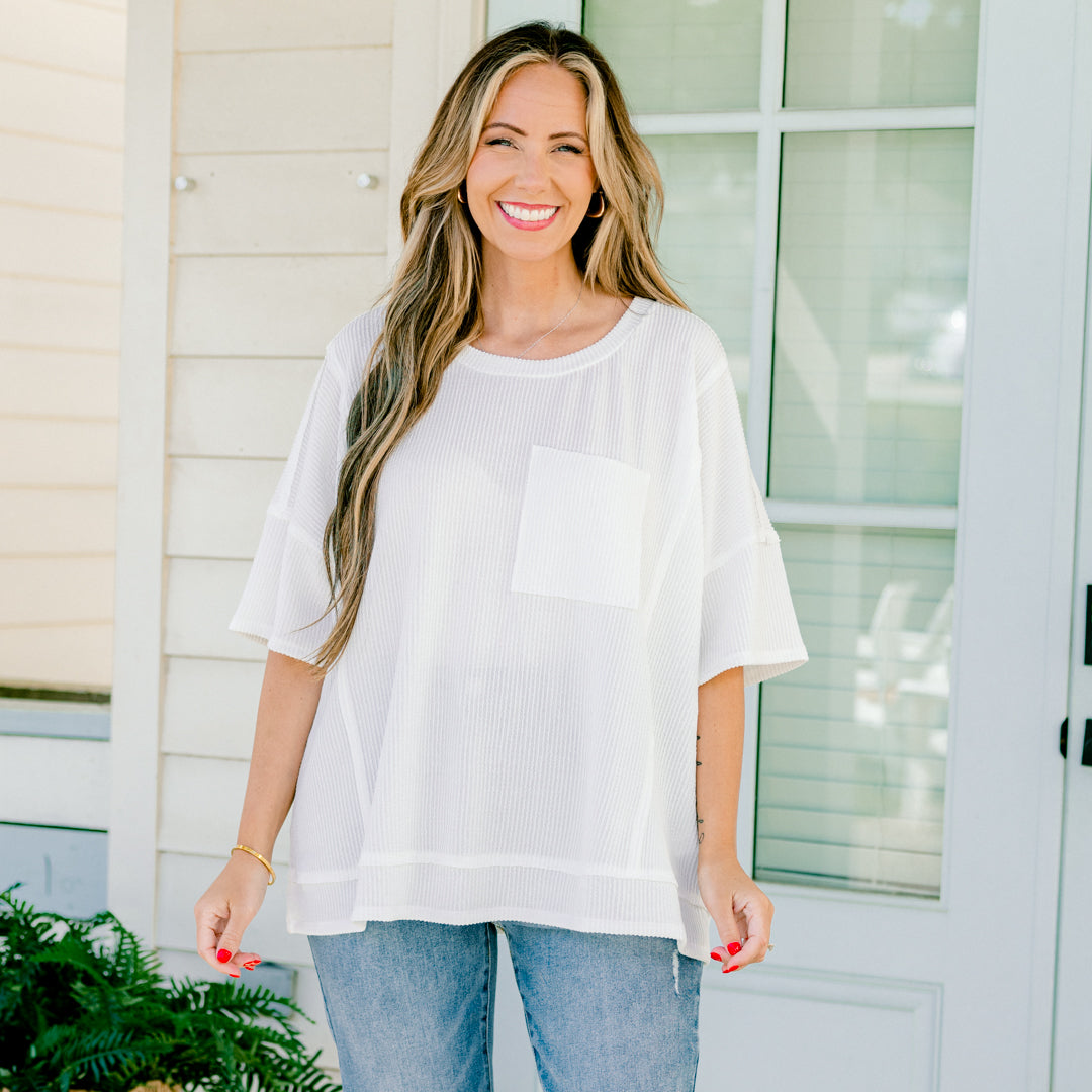 Around Love Top, Ivory