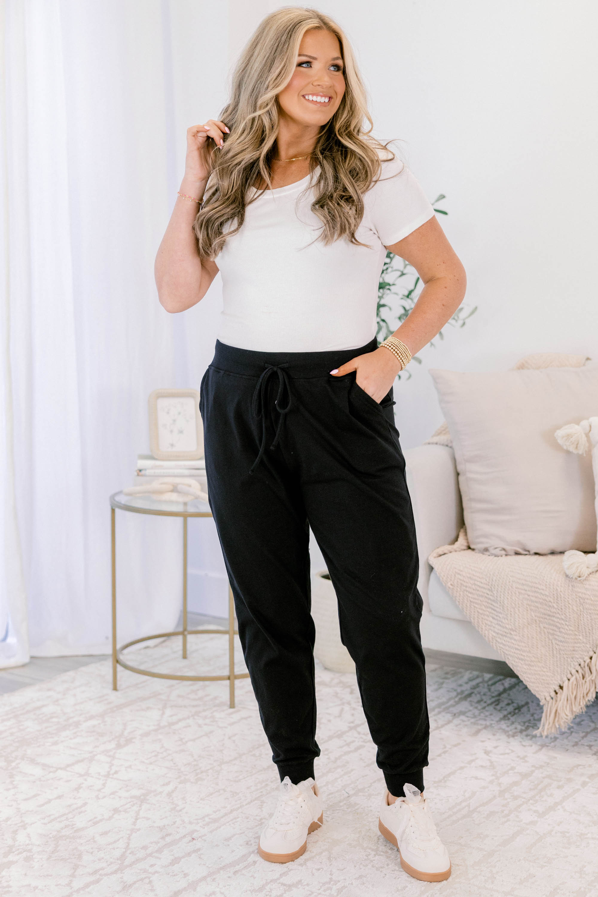 Around The World Joggers, Black