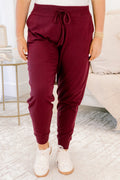 Around The World Joggers, Dark Burgundy