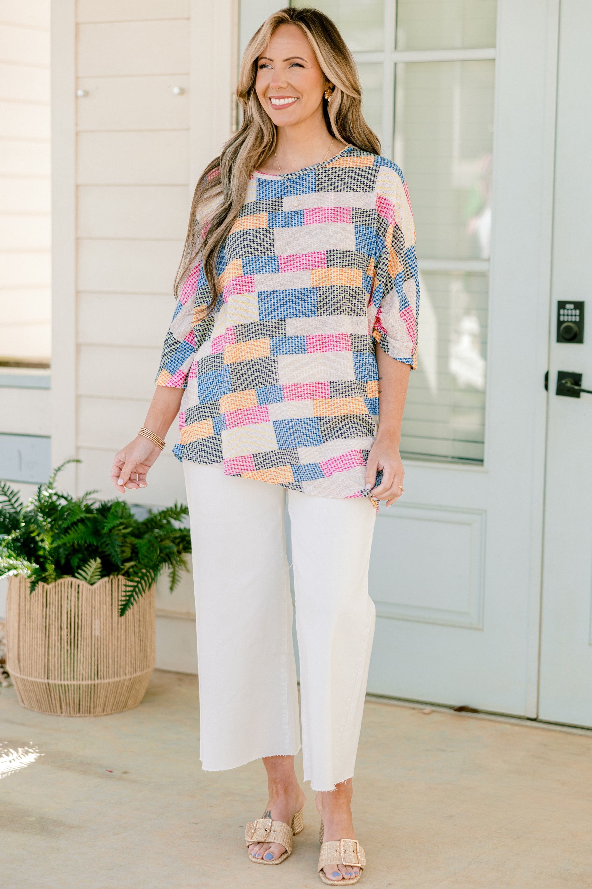 Artistic Beauty Top, Multi Stripe