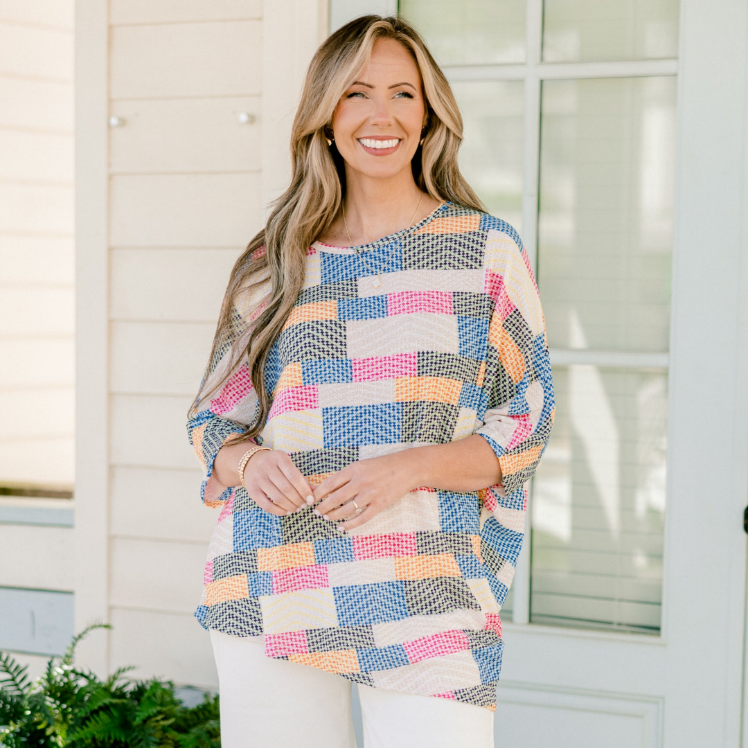 Artistic Beauty Top, Multi Stripe