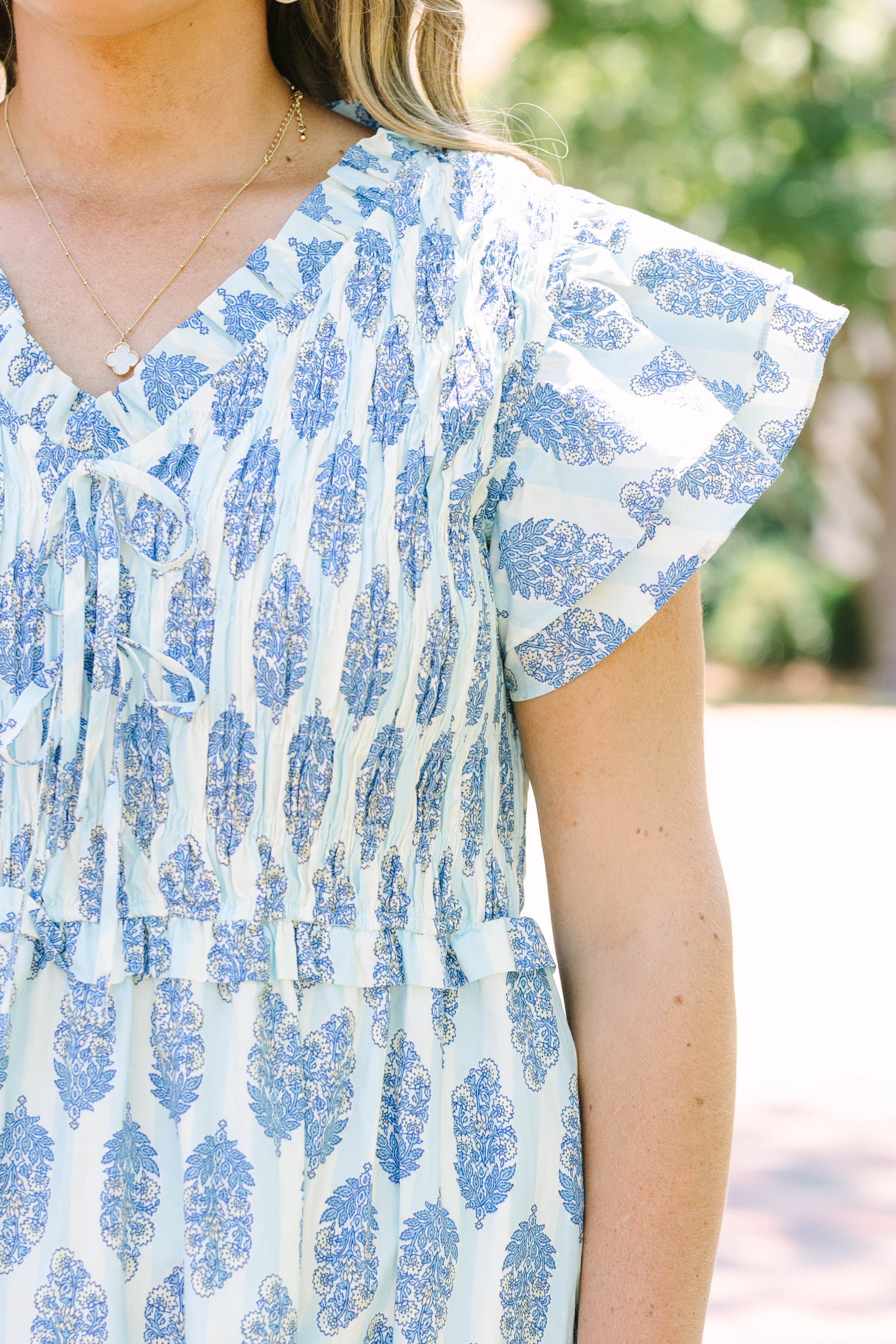As Luck Would Have It Dress, Blue