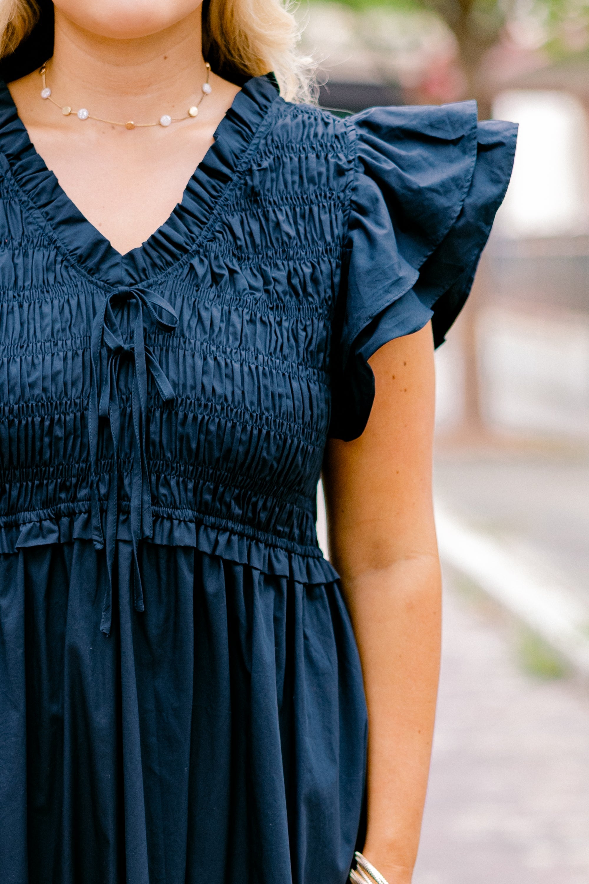 As Luck Would Have It Dress, Navy