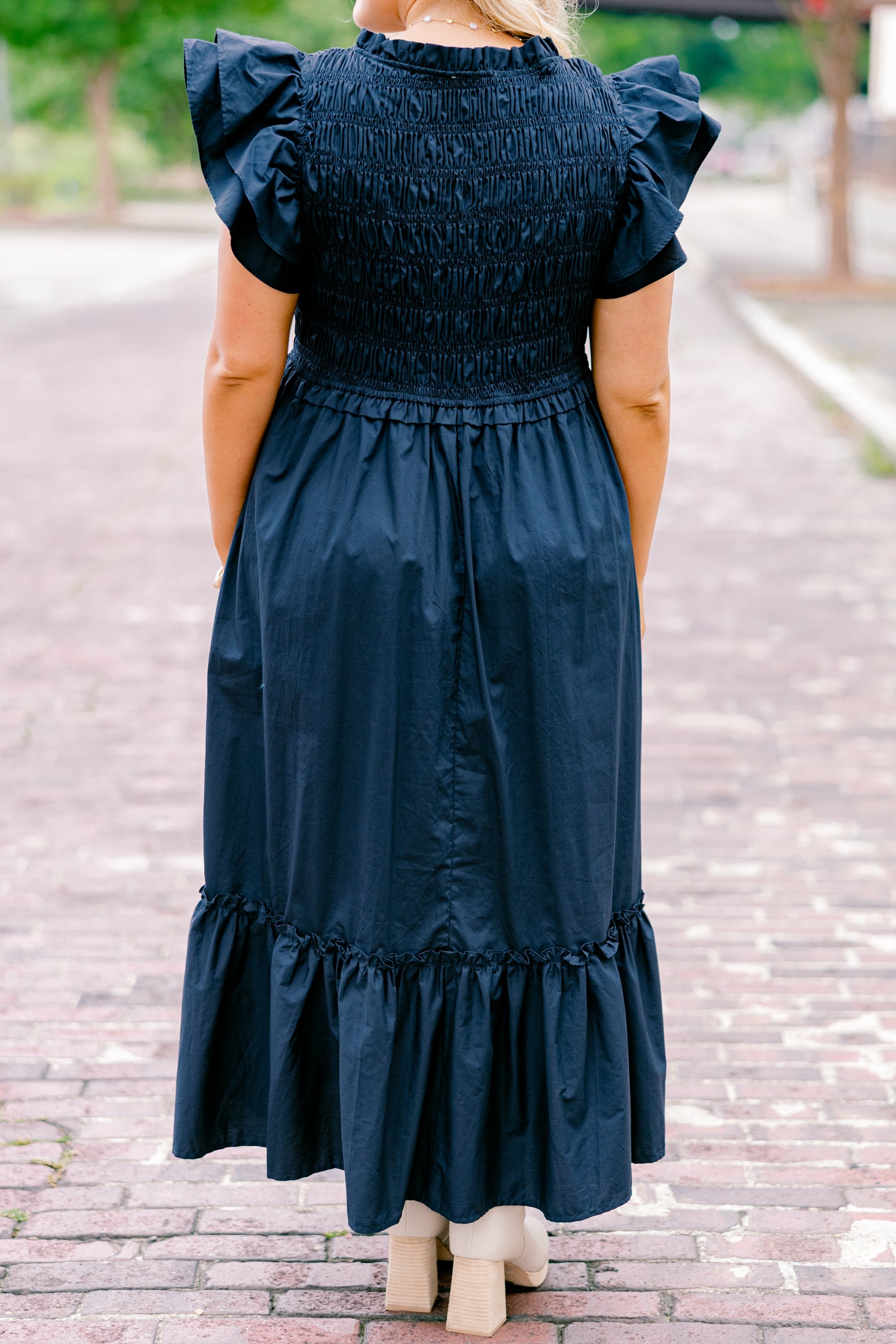 As Luck Would Have It Dress, Navy