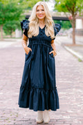 As Luck Would Have It Dress, Navy