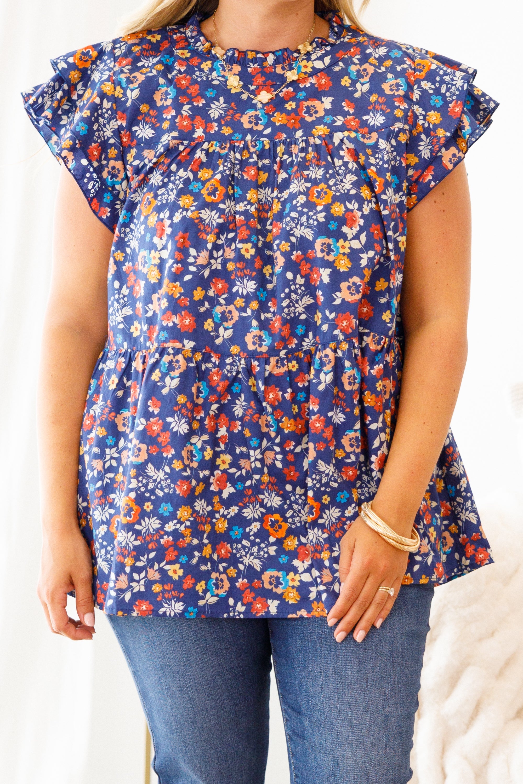 As Of Right Now Top, Navy Blue