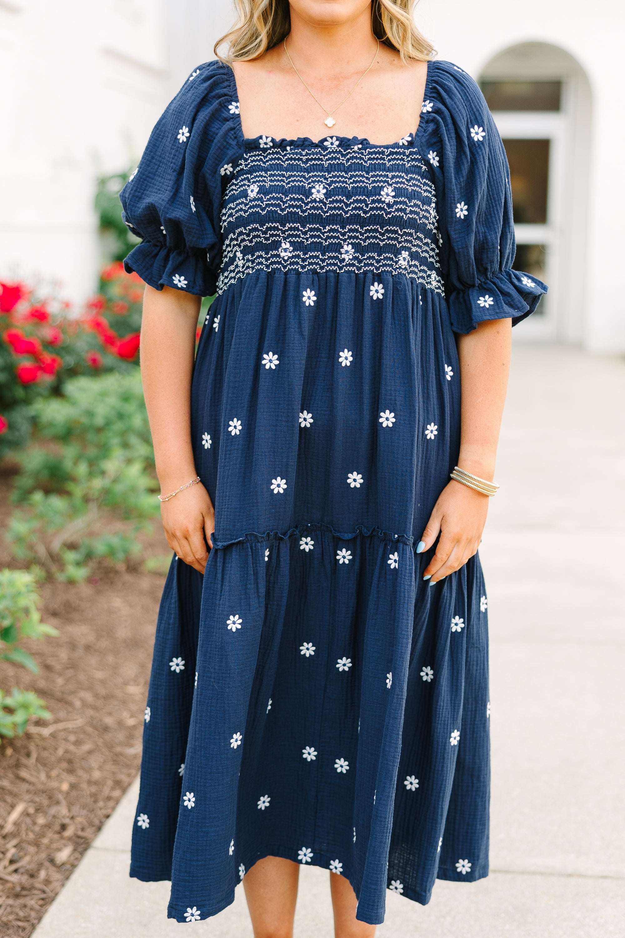 Aster Dress, Navy