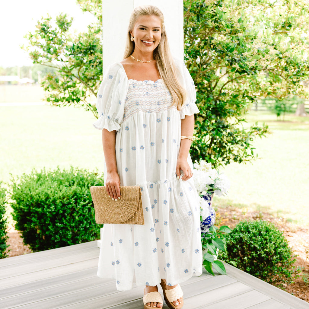 Aster Dress, White