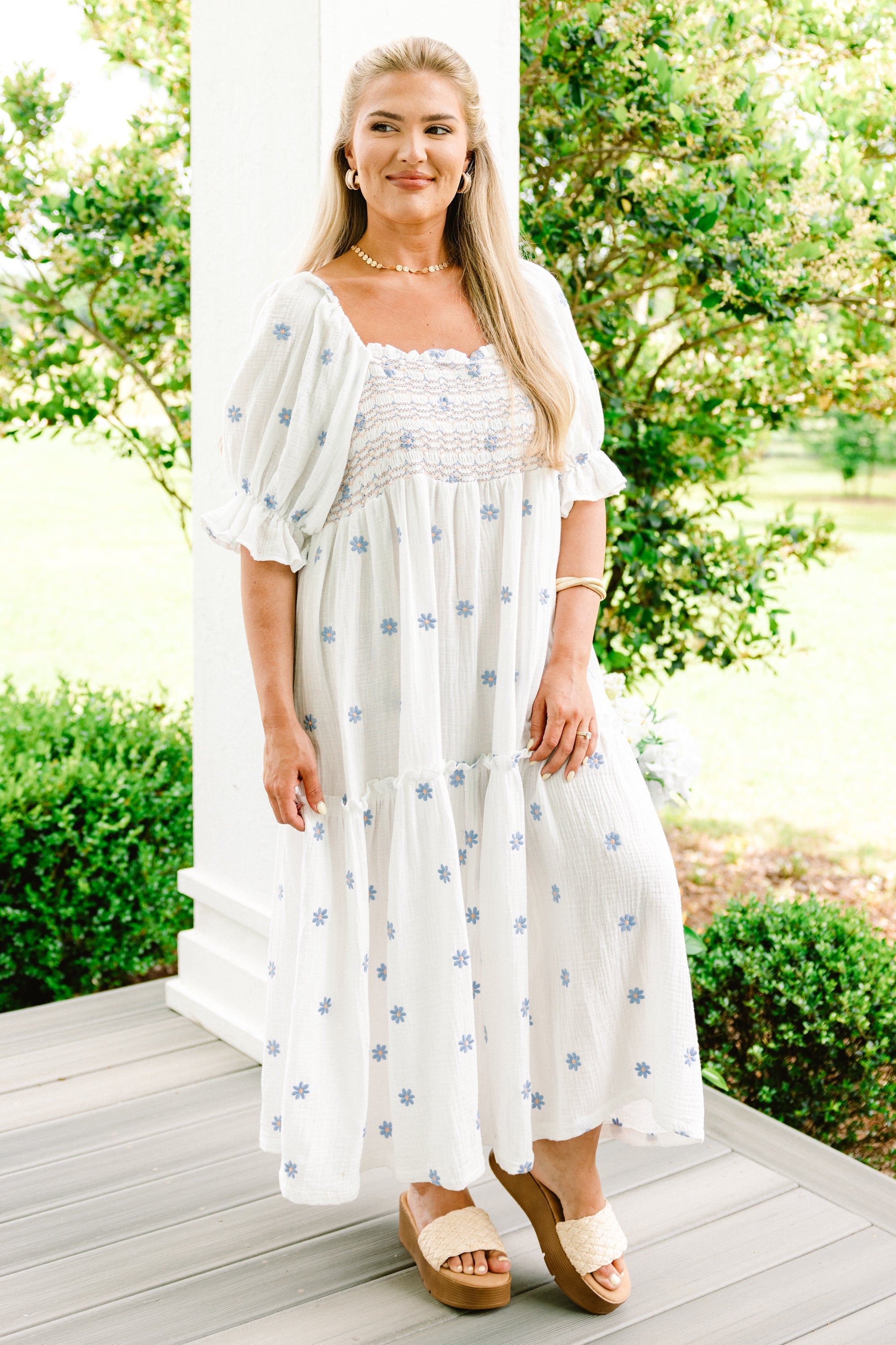 Aster Dress, White