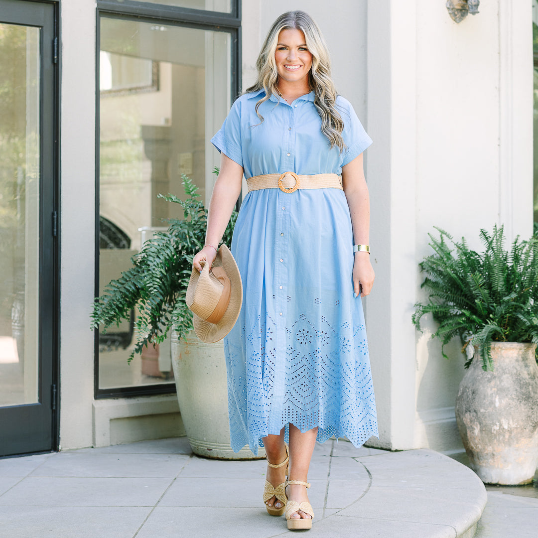 At My Level Dress, Blue