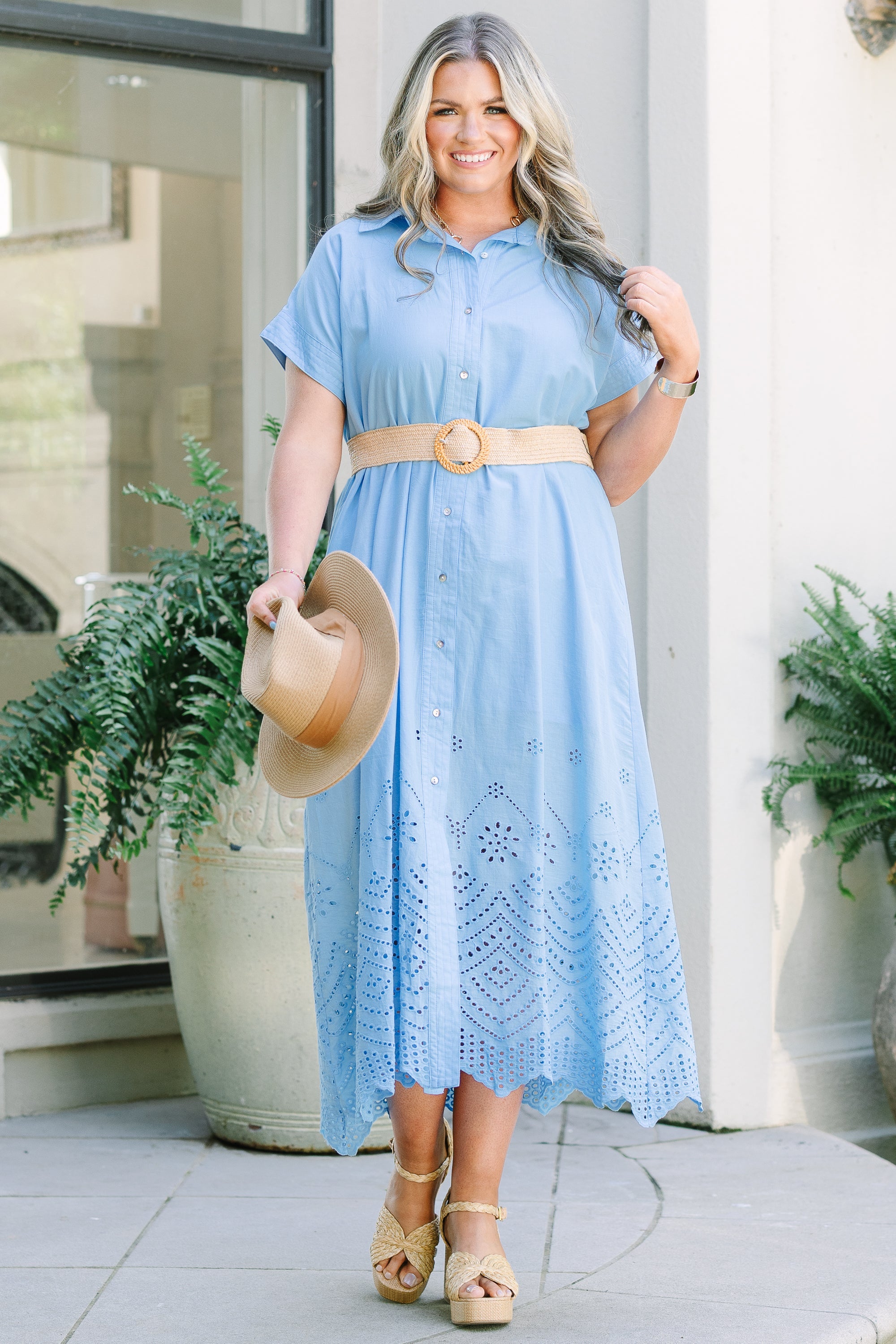 At My Level Dress, Blue