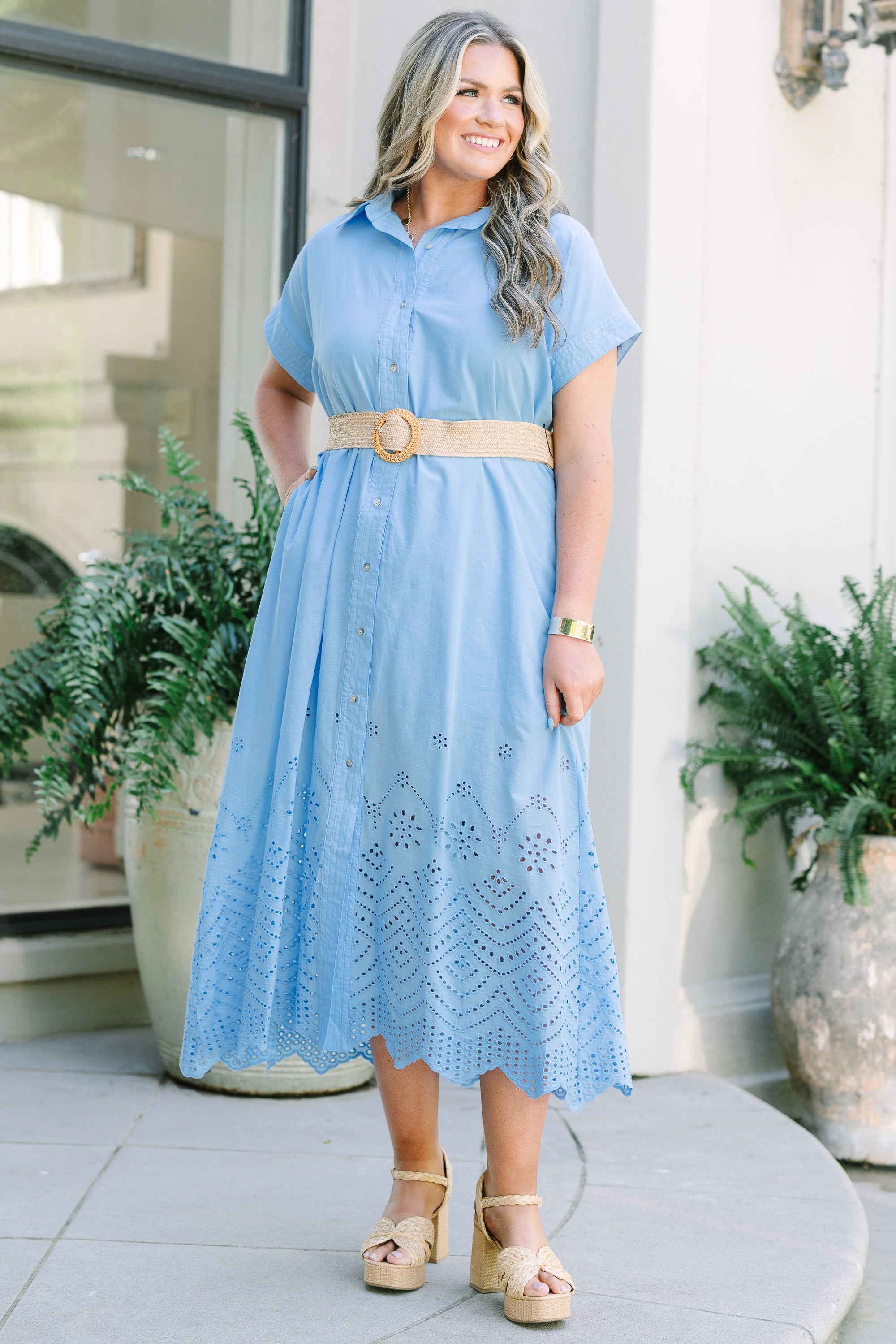At My Level Dress, Blue