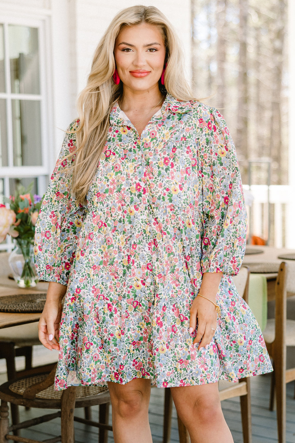 At This Time Dress, Pink Floral
