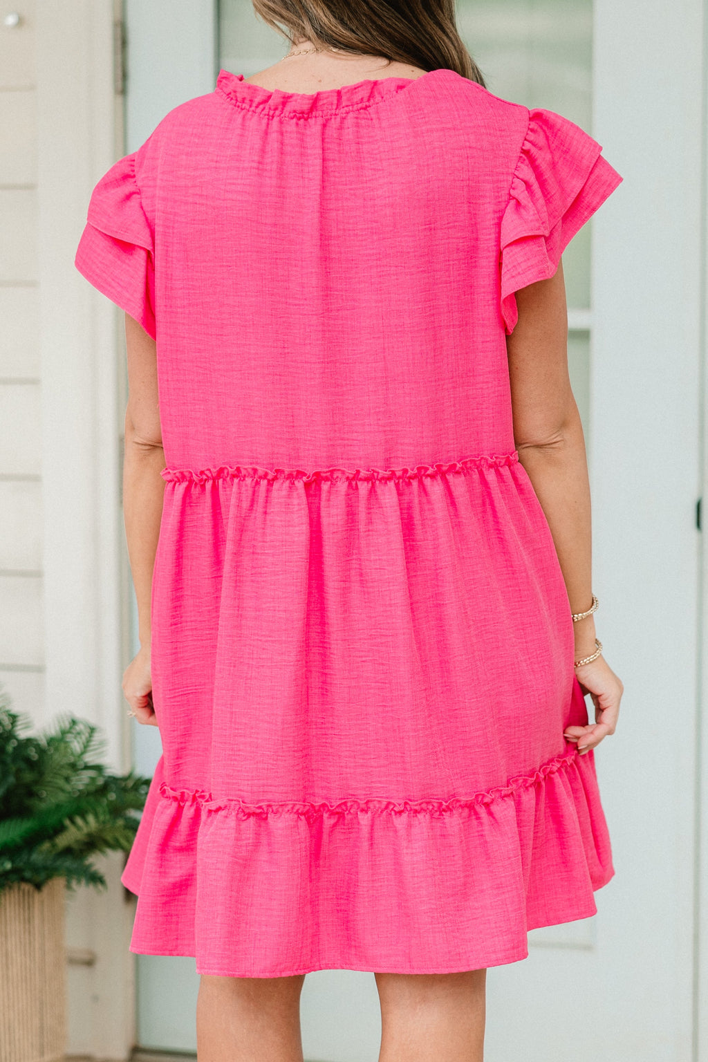 Awaiting Adventures Dress, Fuchsia