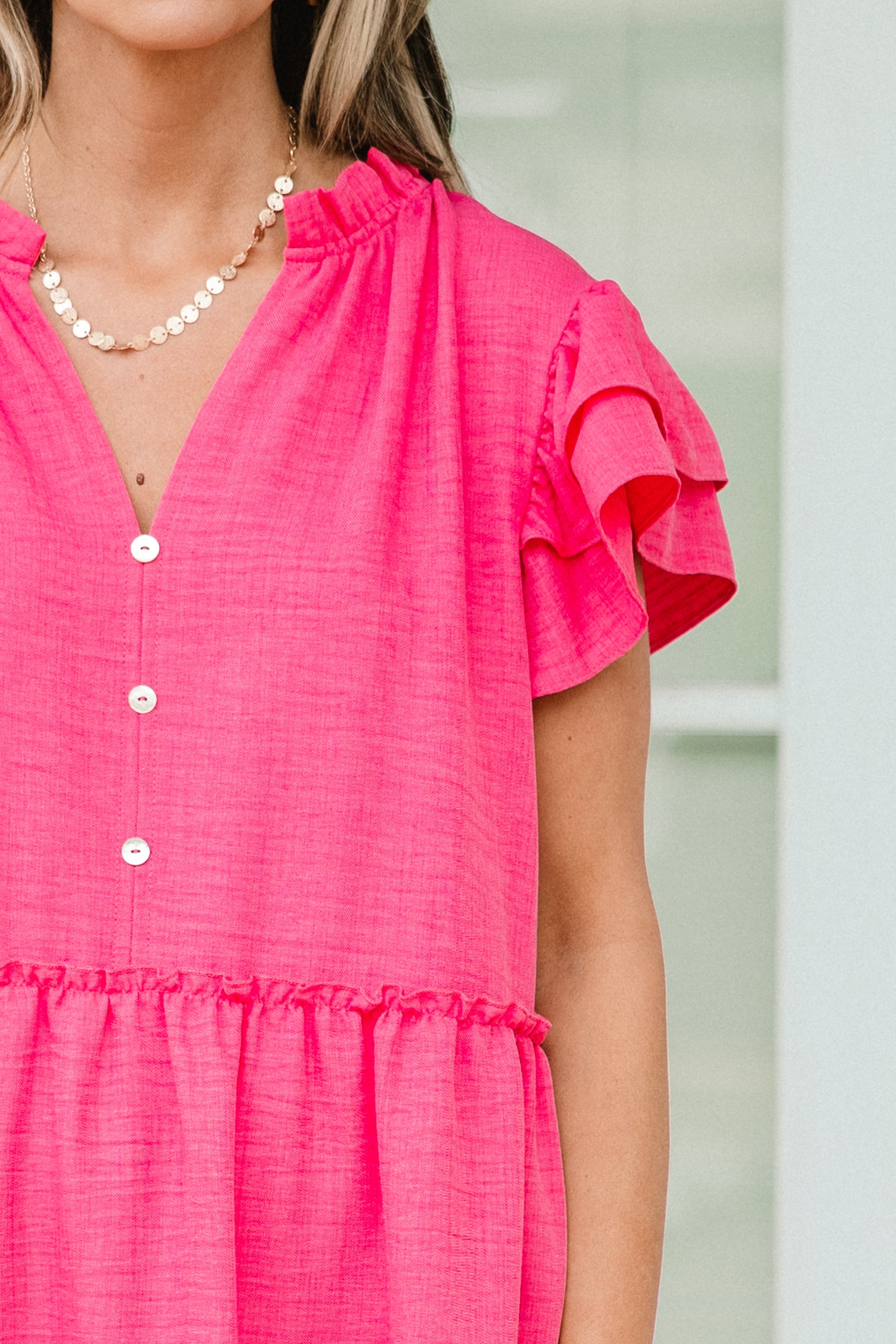 Awaiting Adventures Dress, Fuchsia