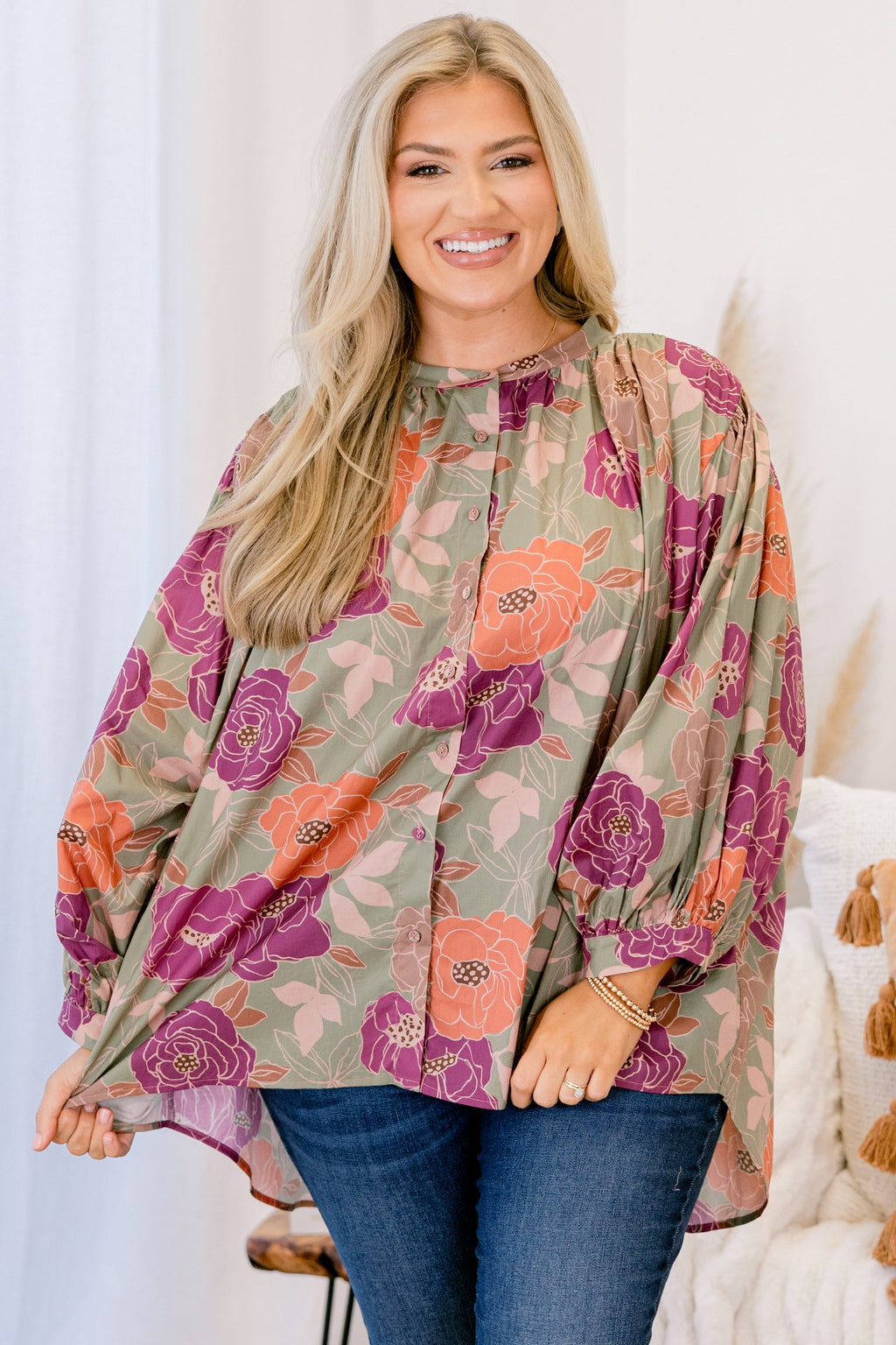 Away From It All Tunic, Pink Floral